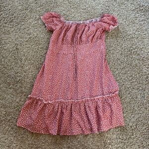 Coral Colored Polka Dot Dress